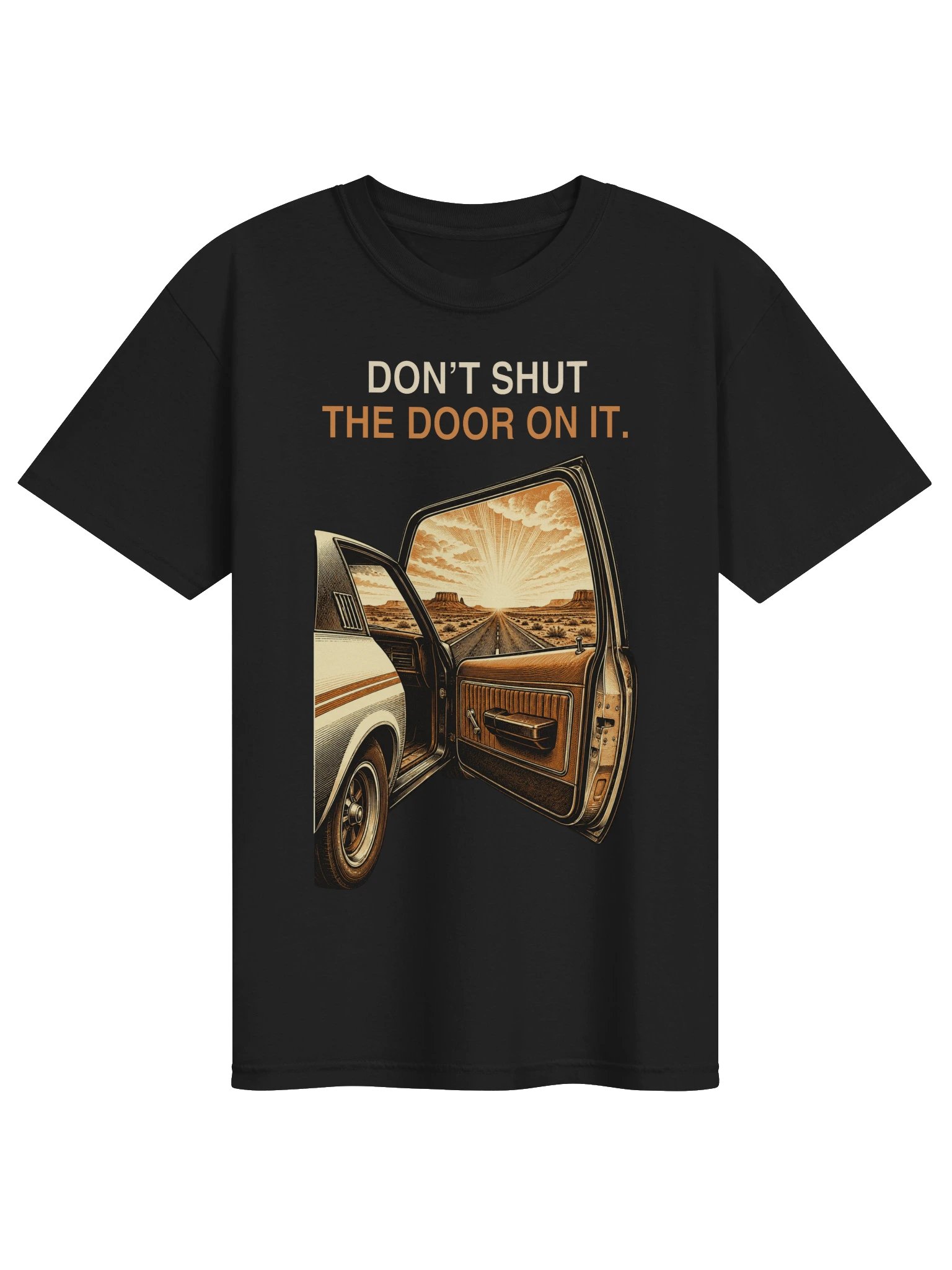 Don’t Shut the Door on It — Midnight Tee product image (1)