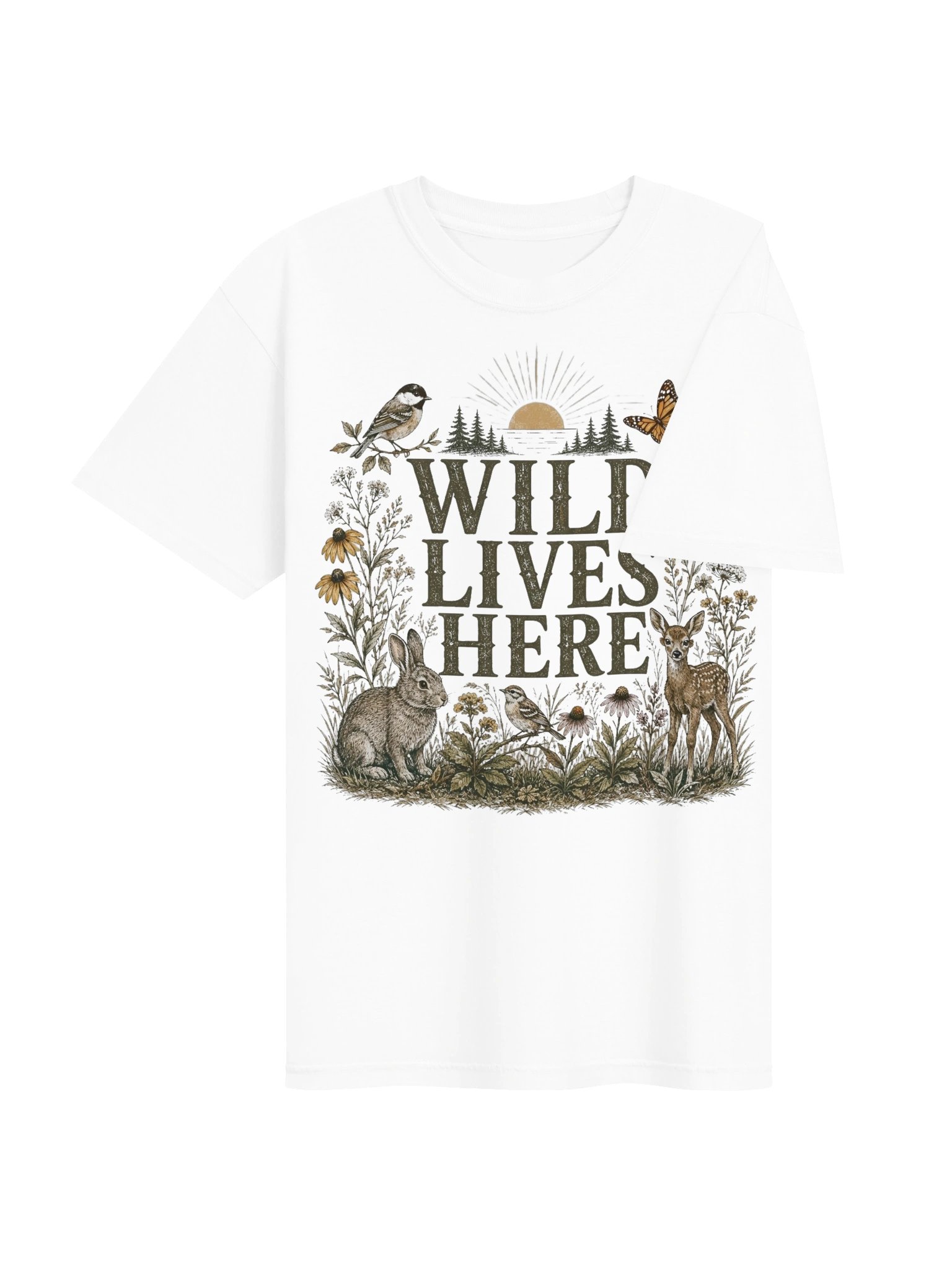 Wild Lives Here T-Shirt | Vintage Wildlife & Nature Shirt product image (17)
