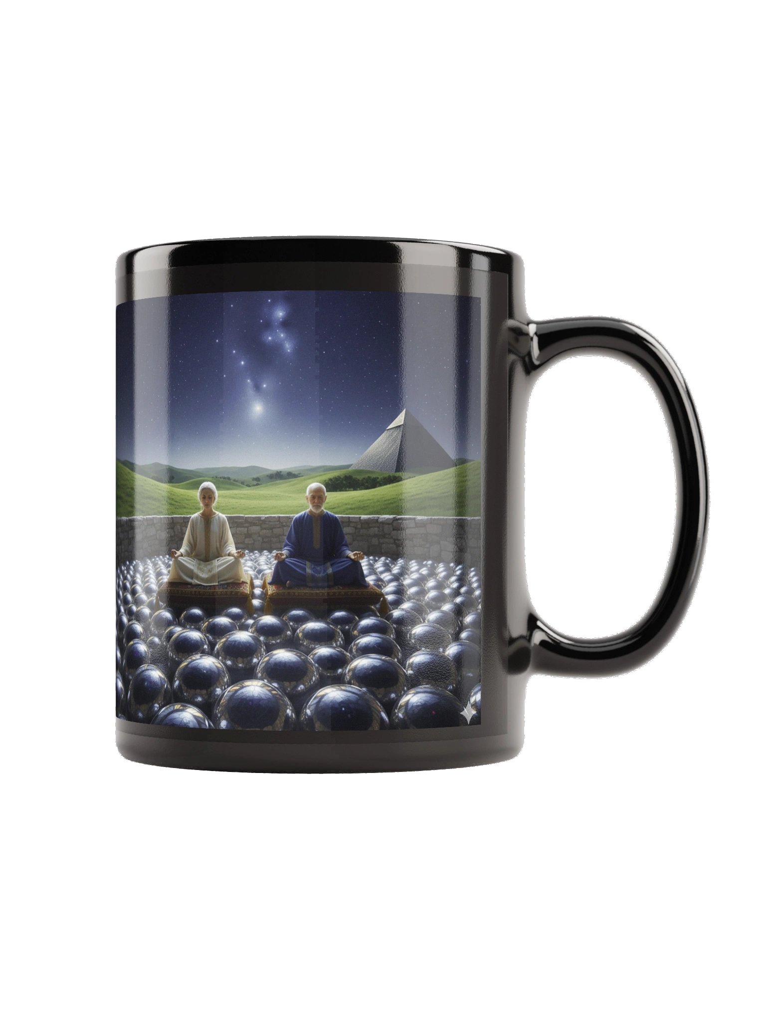 Dual Meditations Black Mug product image (6)