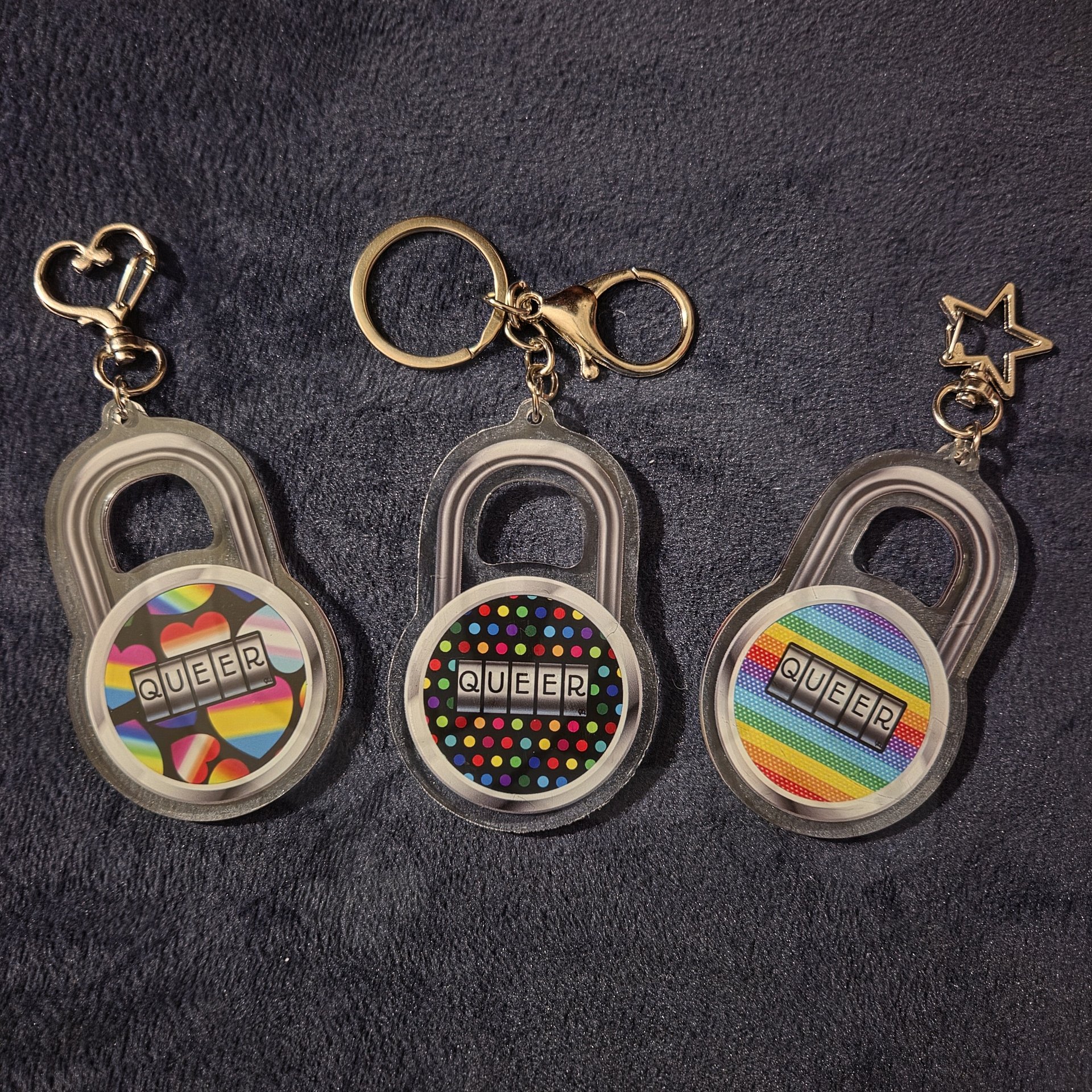 QQ Dots Lock Keychain product image (2)