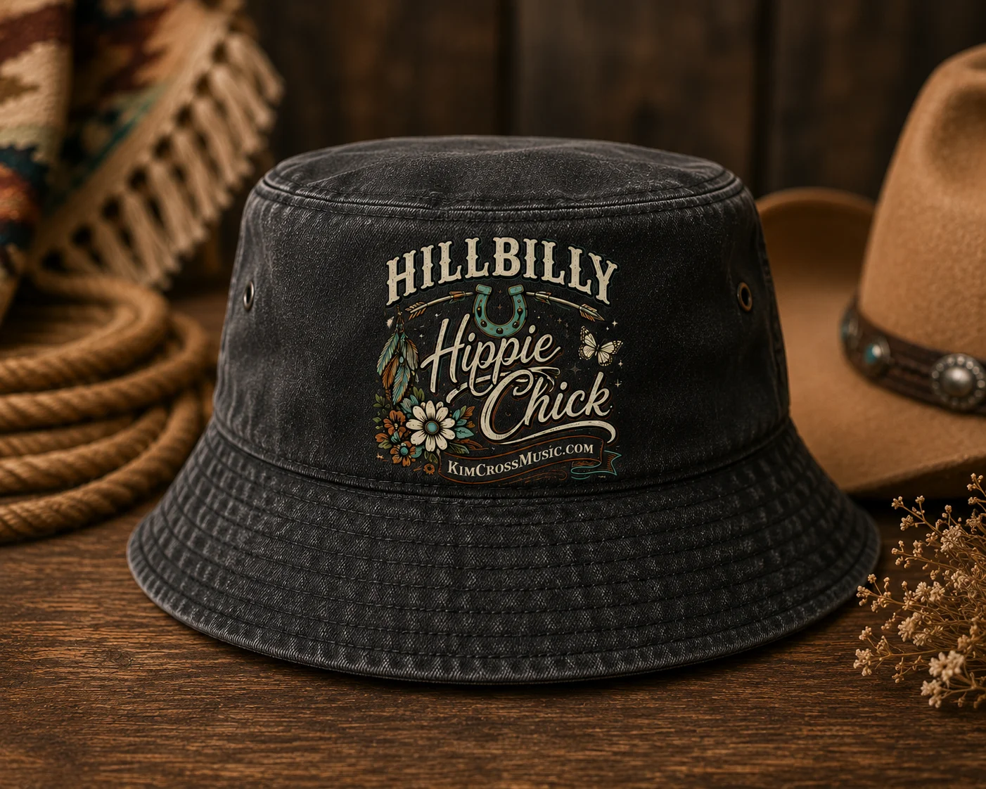 Hillbilly Hippie Chick Bucket Hat product image (1)