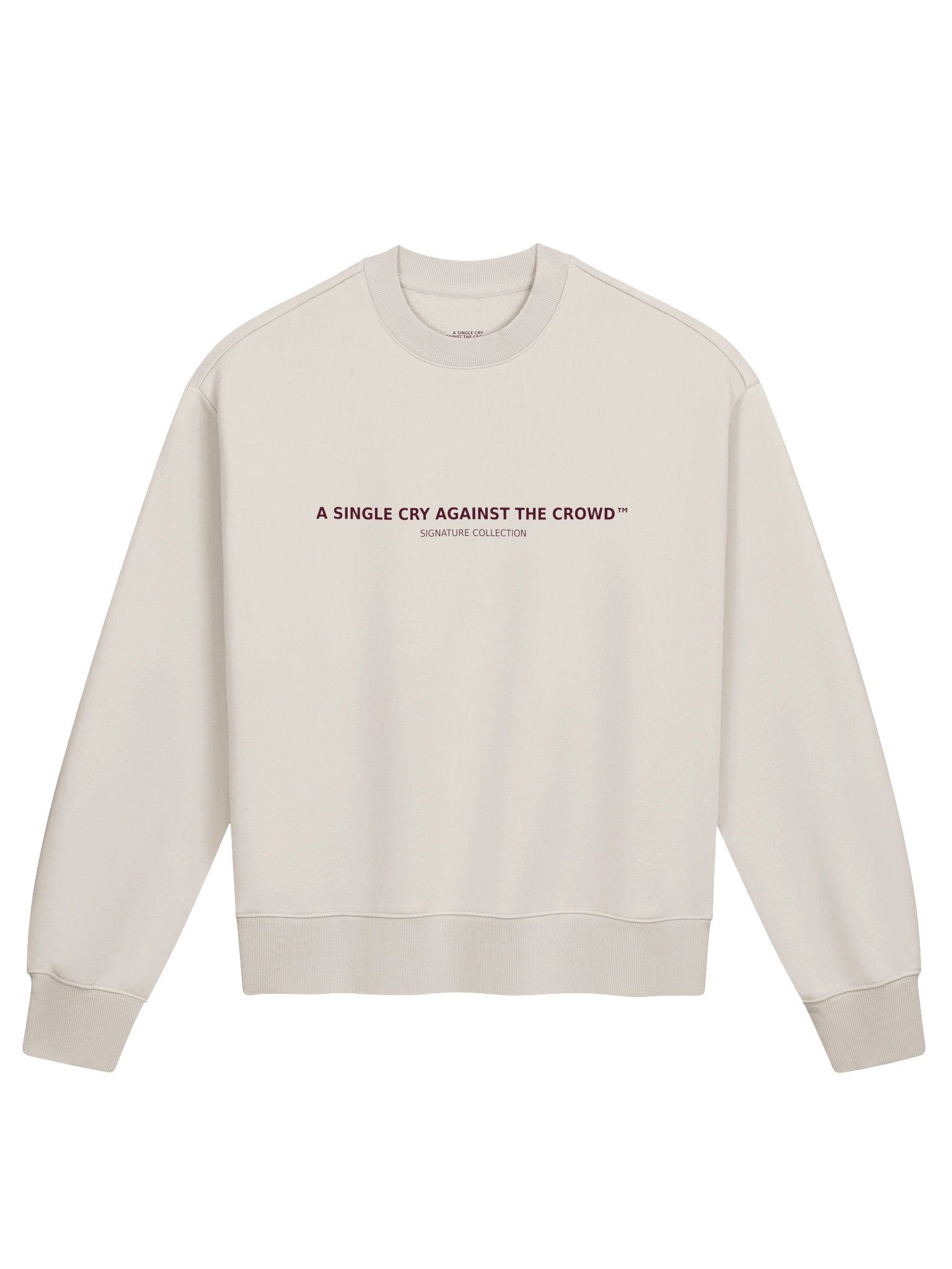 A Single Cry Against the Crowd™ — Signature Heavy Crewneck | Bone Edition product image (1)