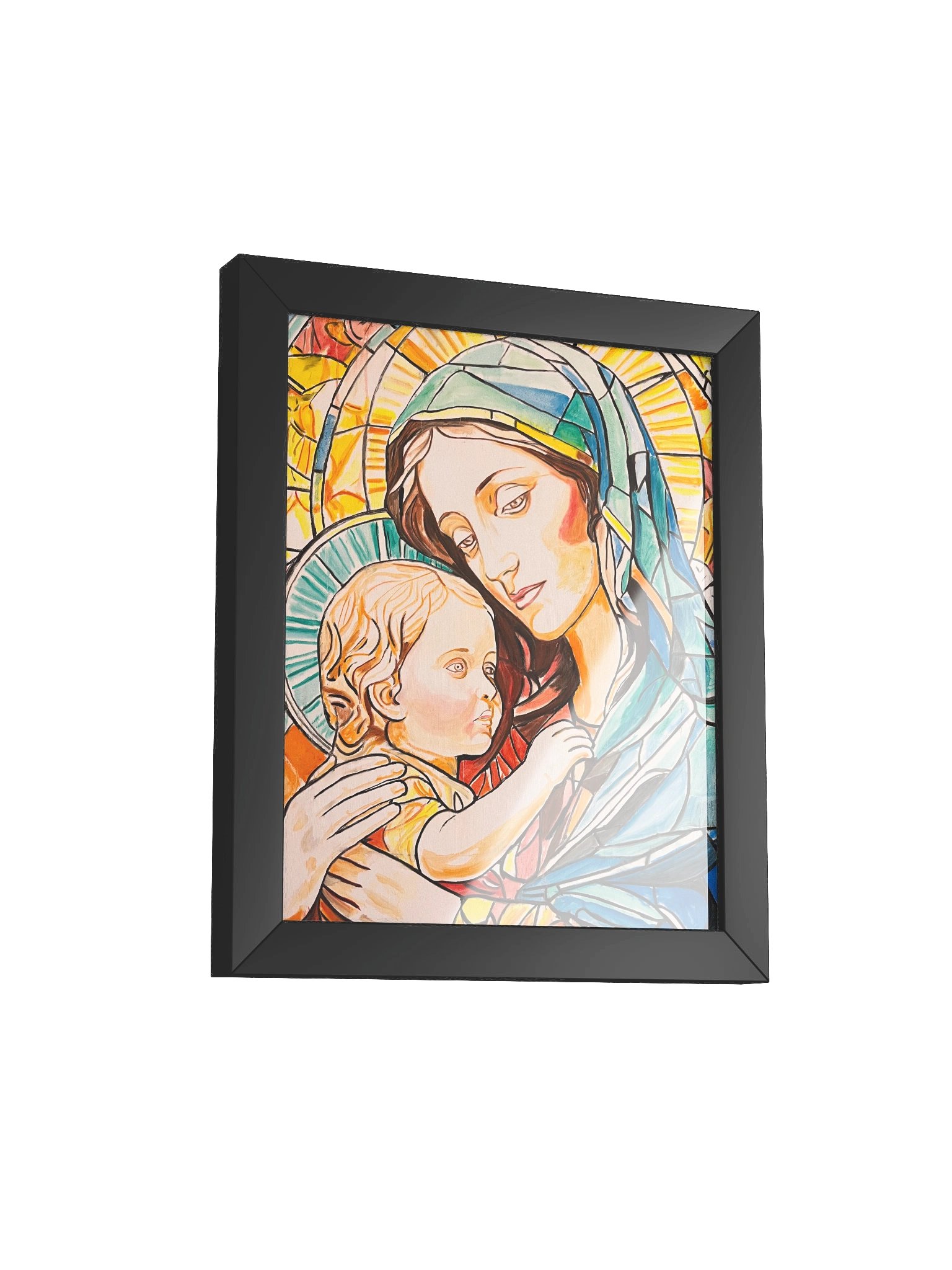 Blessed Mother and Jesus by Warren Willowdale (Framed High-Quality Matte Fine Art Print) product image (2)