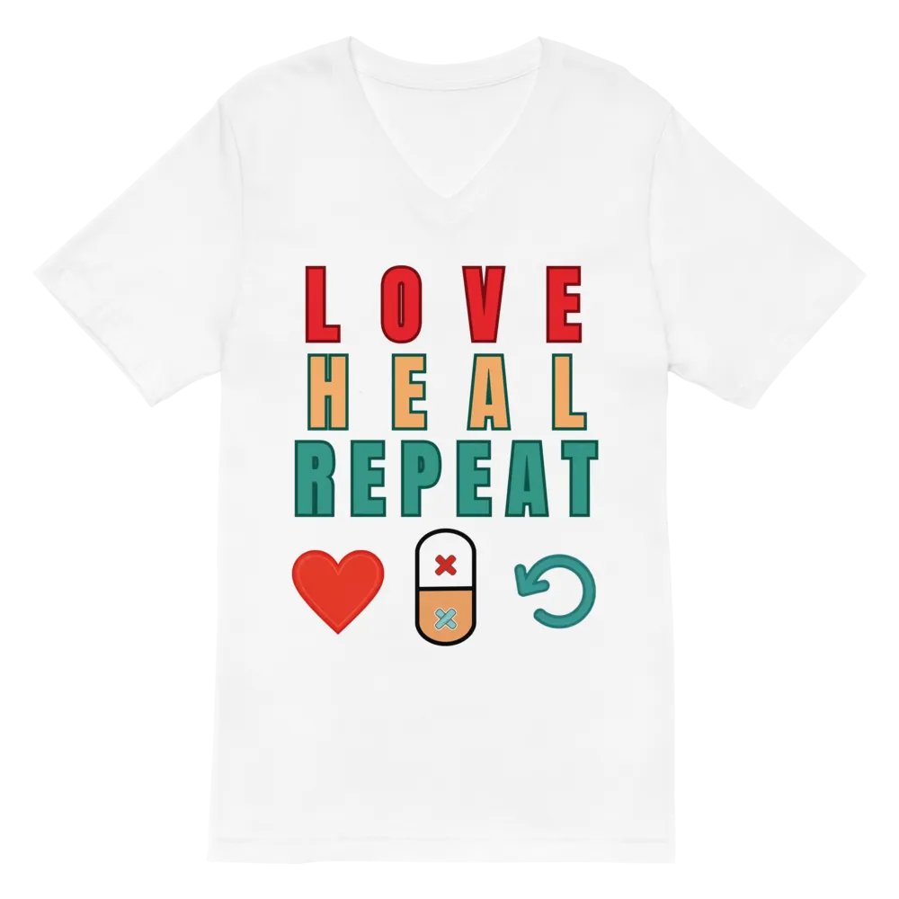Love Heal Repeat V-Neck Tee product image (6)