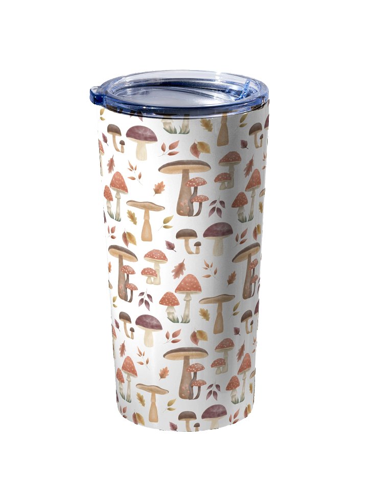 20oz stainless steel tumbler the mushroom haven. Autumn cottagecore mushroom design product image (1)