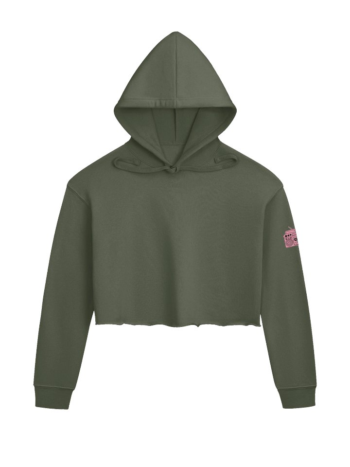 Crop Top Hoodie with Left Sleeve CRW Logo product image (5)