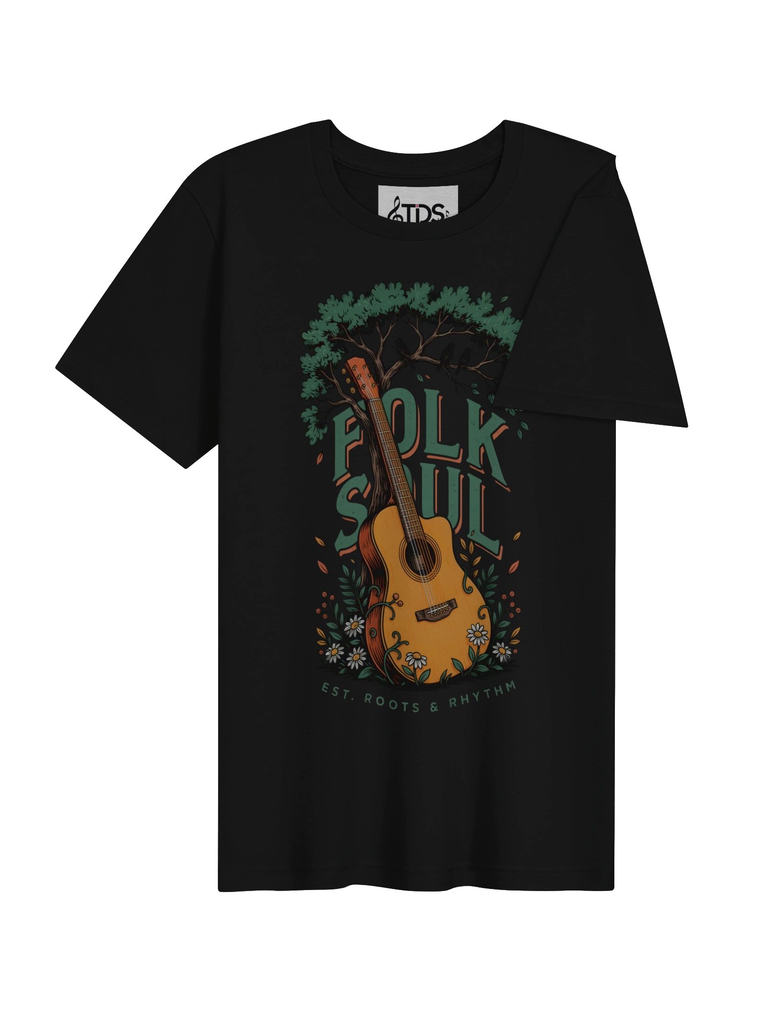 Folk Soul Roots & Rhythm Guitar Emblem Tee product image (20)