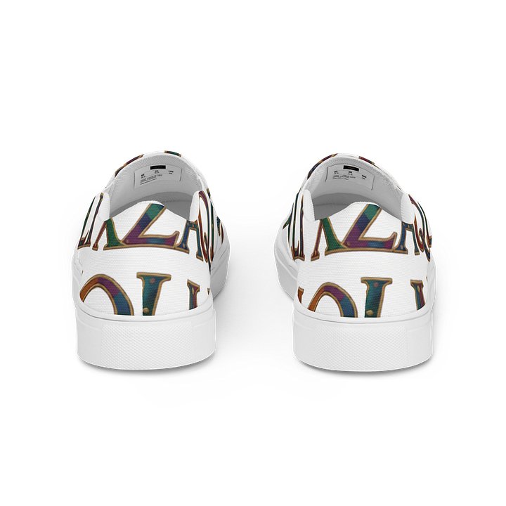 XZAQLI Monogram Men's Canvas Slip-On (White) product image (2)