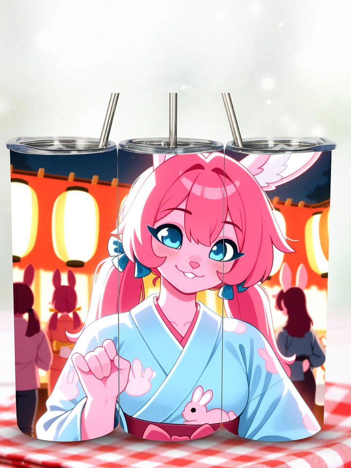 Bunny Girl Kimono Festival 20oz Stainless Steel Tumbler product image (1)