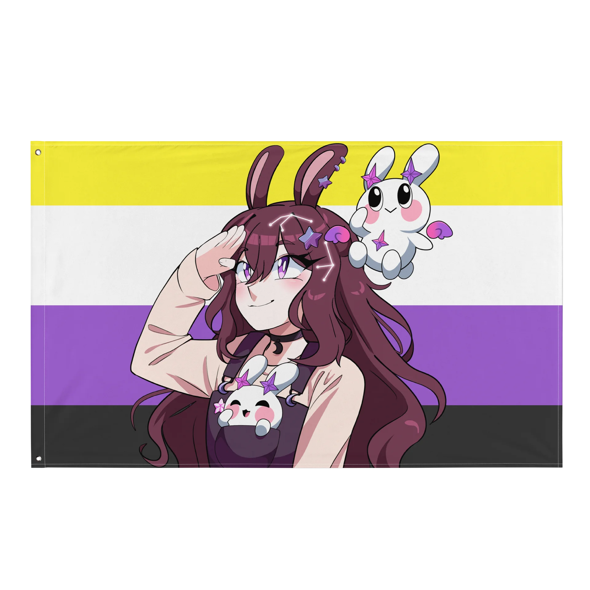 Non Binary Pride Flag - featuring Yuwuna and Mellow! product image (1)