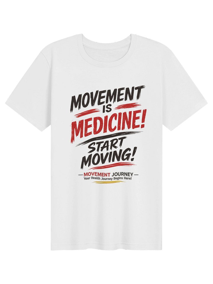 Movement is Medicine White TSirt! product image (1)