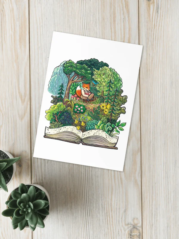 Fantasy Forest Fox Cake - Card w/ white background product image (5)