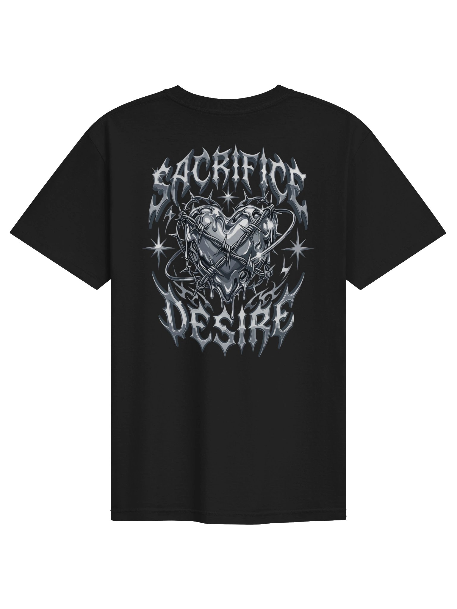Sacrifice Desire Gothic Streetwear T-Shirt | Y2K Barbed Wire Graphic Tee product image (1)