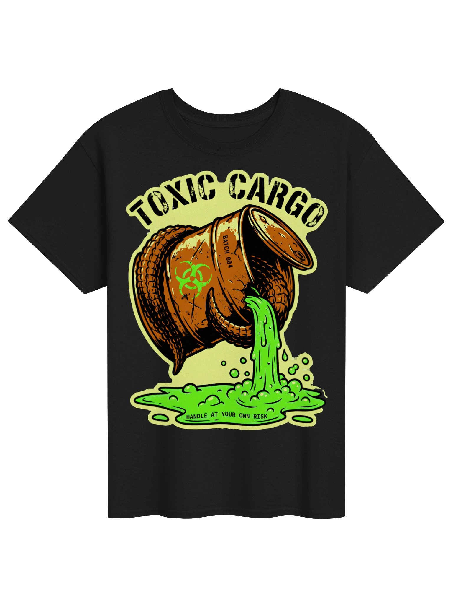 Toxic Cargo Biohazard Radiation Barrel Green Slime Horror Gift T-Shirt product image (1)
