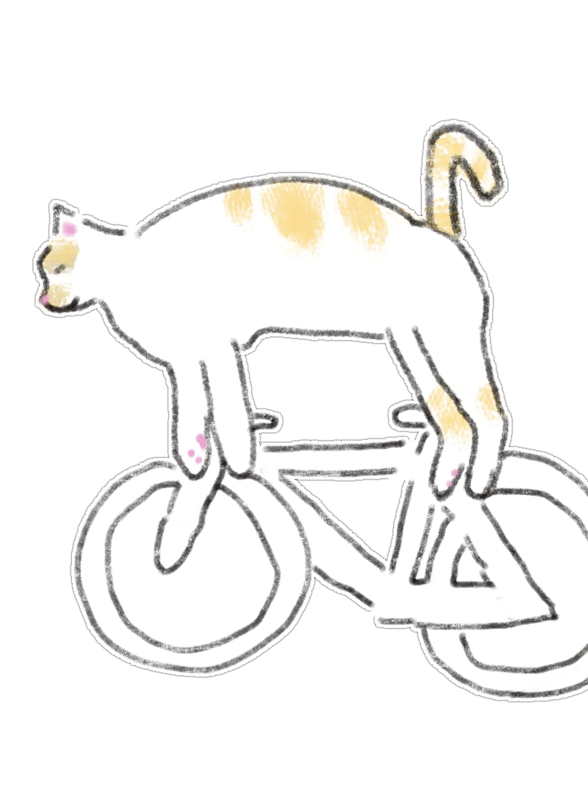 Aesthetic Hand-Drawn Watercolor Cat Sticker & Clipart Pack product image (5)