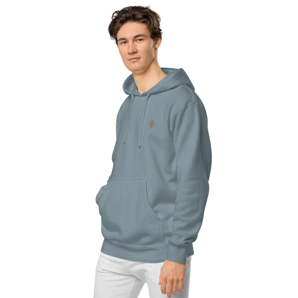EXCLAIMING MENTALLY (sm. tulip design) embroidered pigment hoodie product image (5)