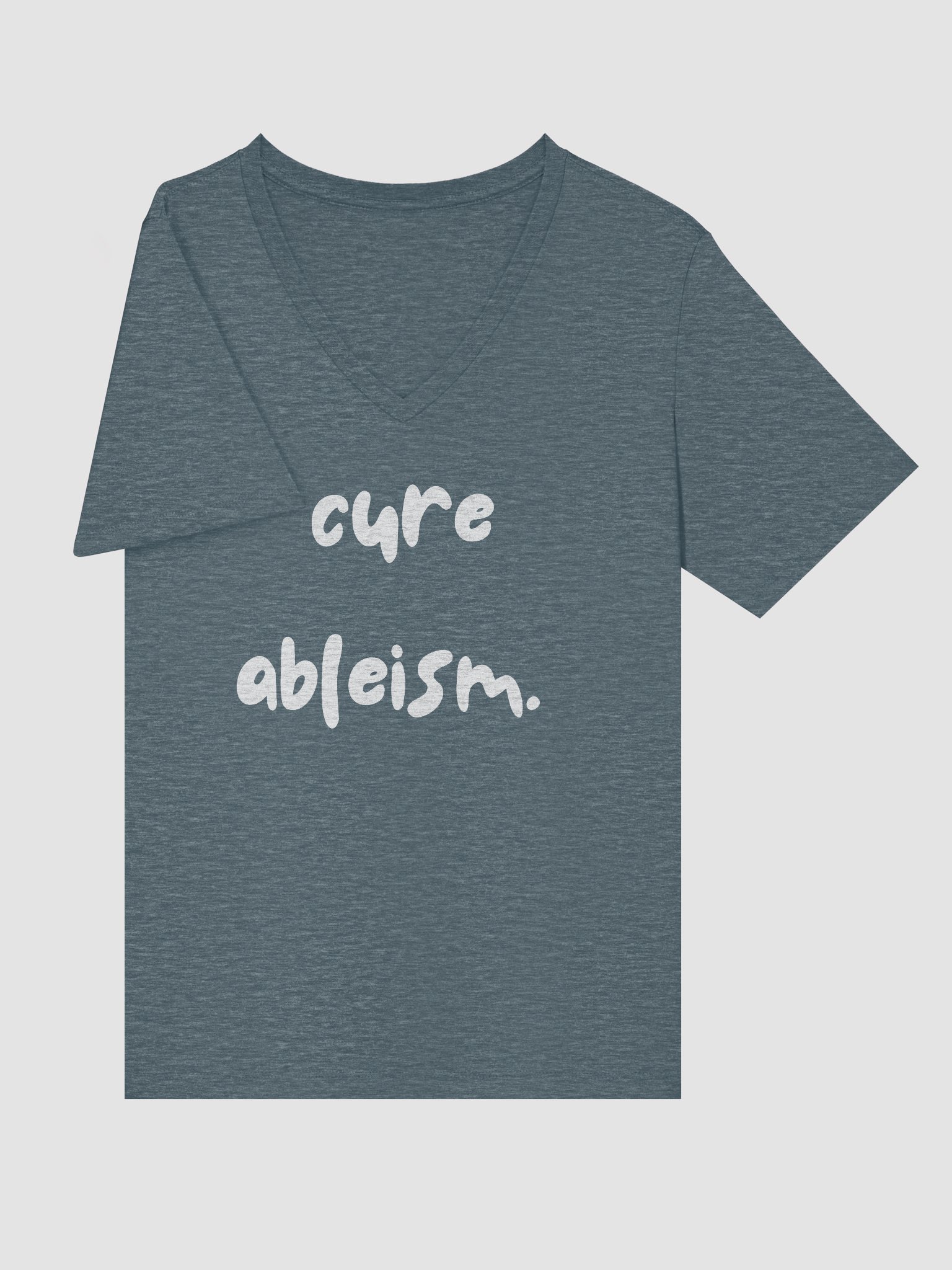Cure ableism Relaxed V-Neck Tee product image (21)