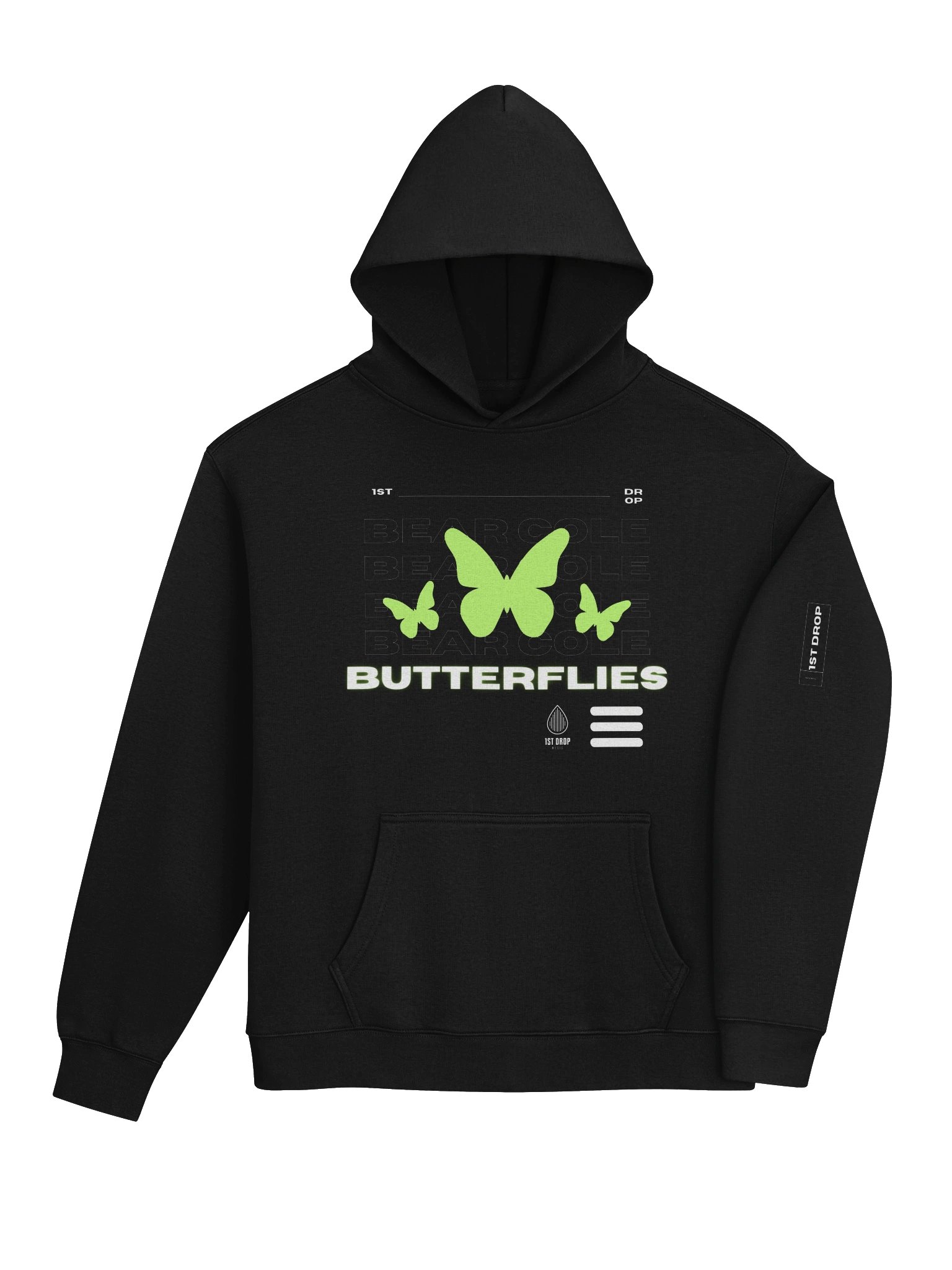 Bear Cole Butterlies Tech Unisex Hoodie product image (4)