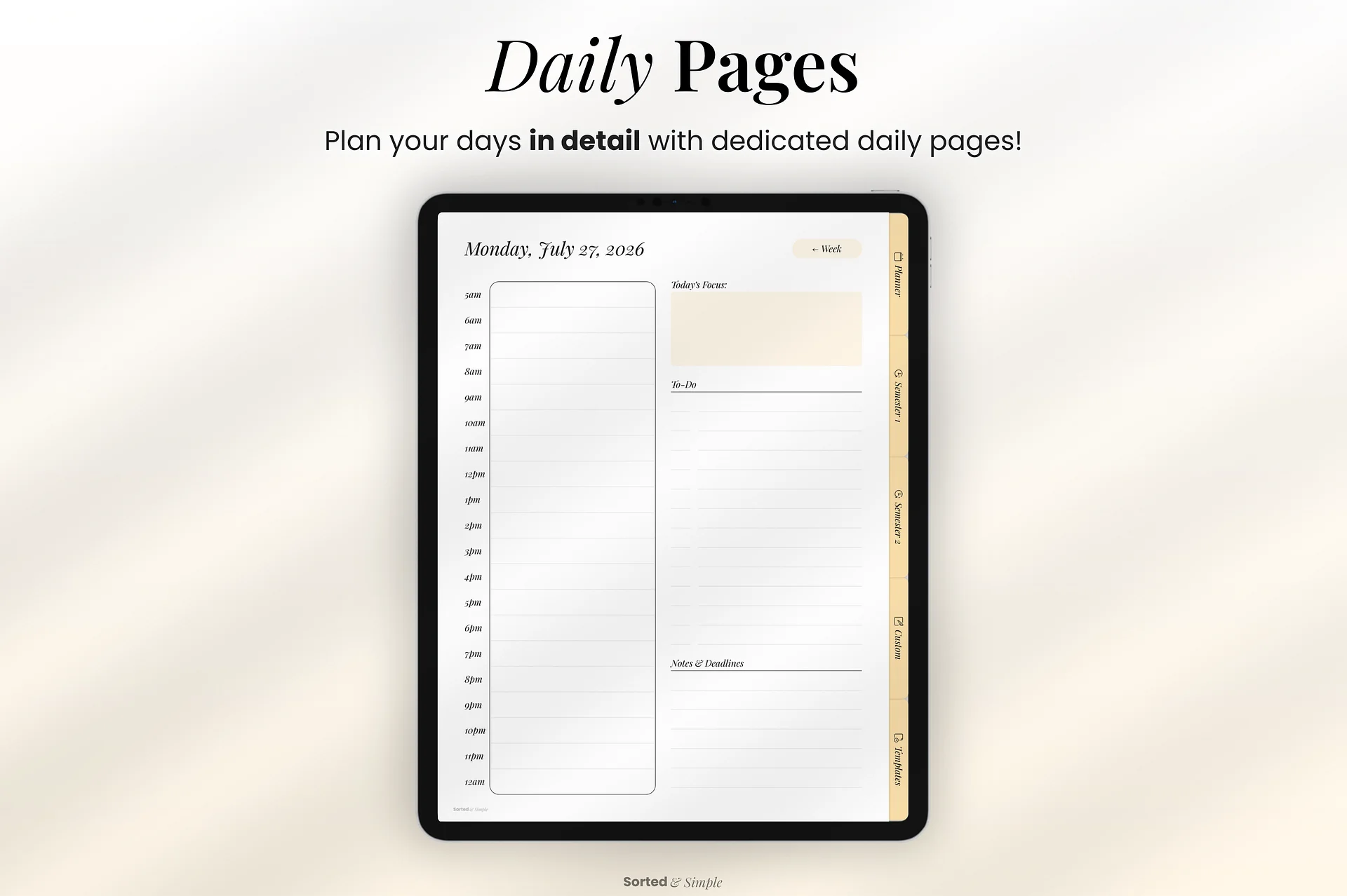 2026/2027 Student Planner - Soft Yellow product image (10)