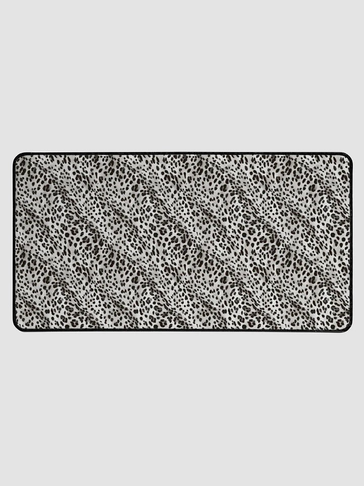 Grey Leopard desk Mat product image (1)