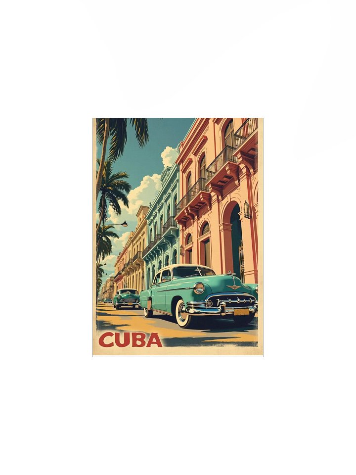 Havana, Cuba: 1950s Tropicana Style Travel Poster (The Malecón Edition) product image (8)