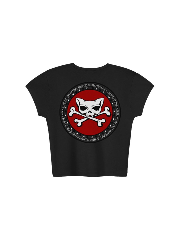 Not a Domme Red outline + Red My Politics Crop Top product image (2)
