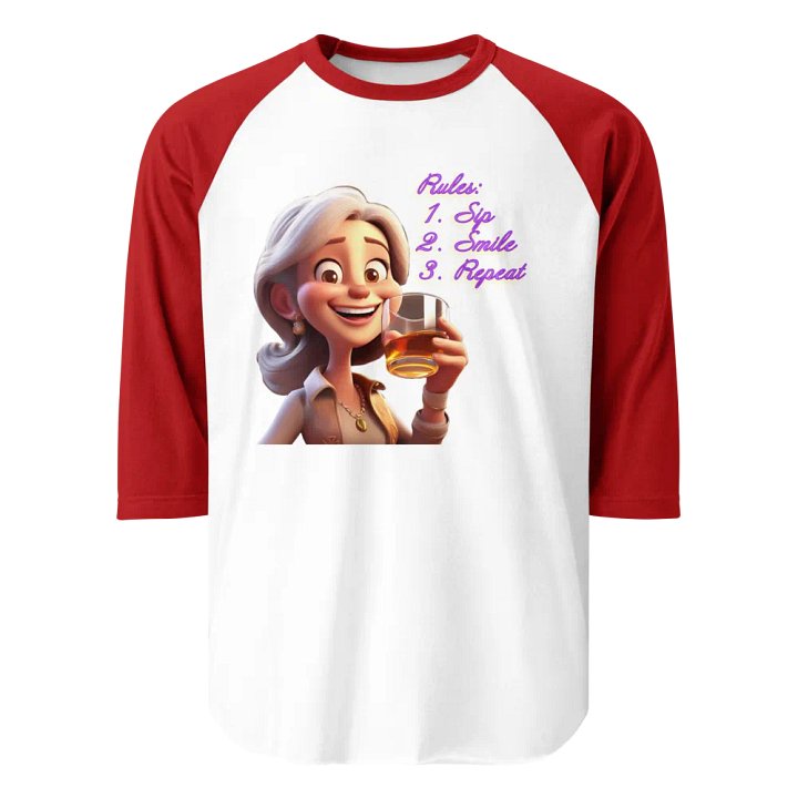 Rules are Sip, Smile & Repeat - Baseball Shirt product image (28)
