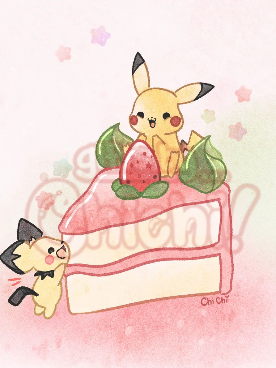 Piece of Pika Cake Foil Sticker product image (3)