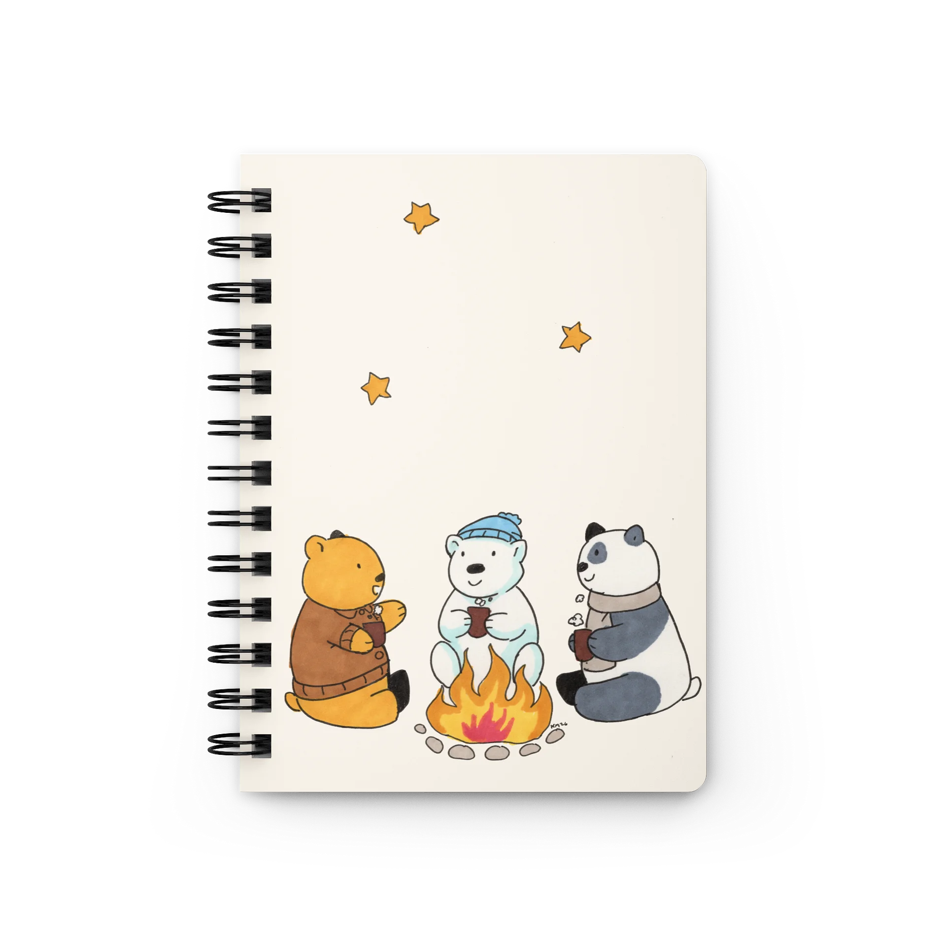 Cozy Bears Spiral Notebook (Lined Pages) product image (1)