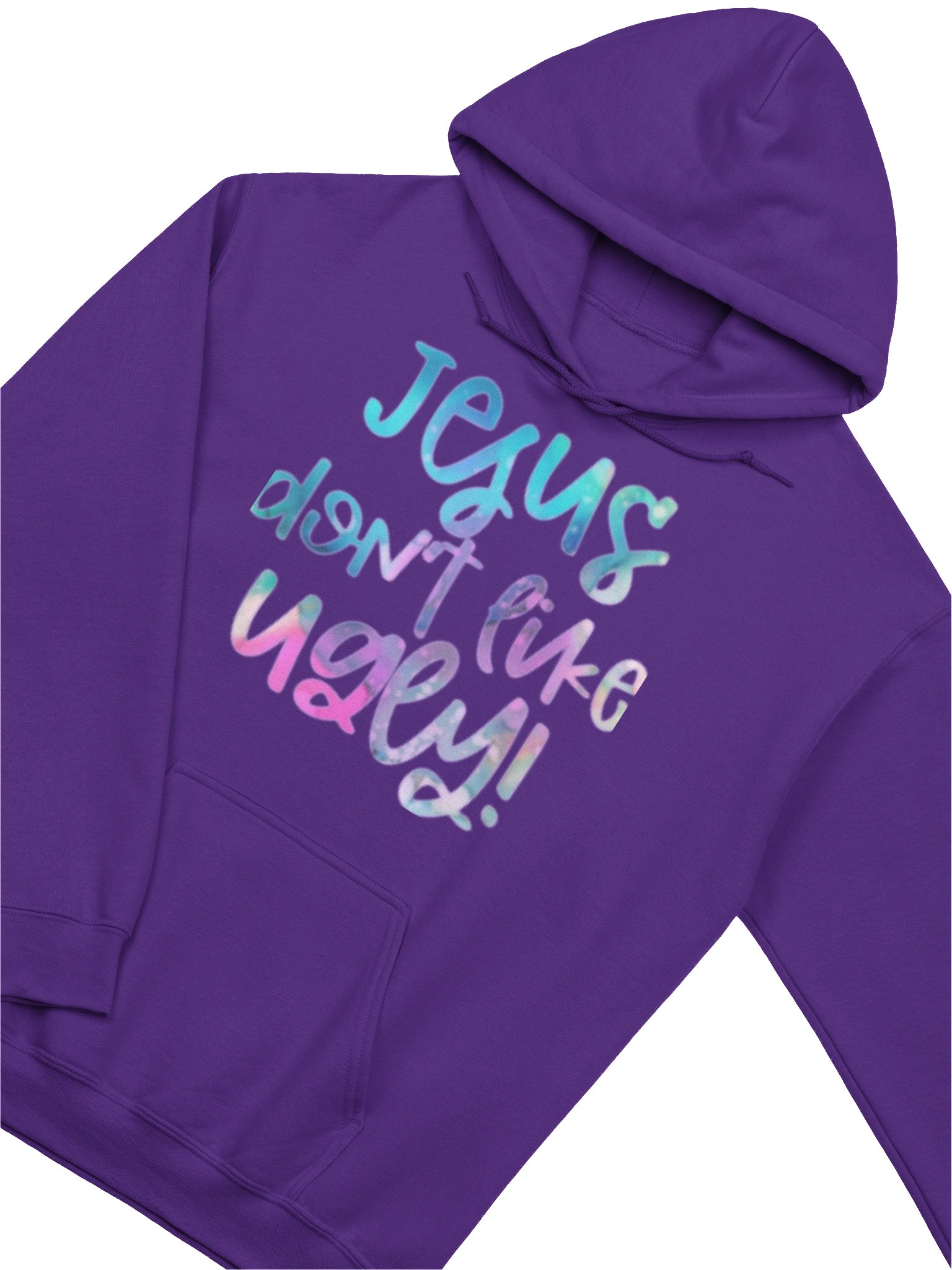 Jesus Don’t Like Ugly Christian Pullover Hoodie Faith Based Statement Apparel Bold Christian Clothing product image (18)