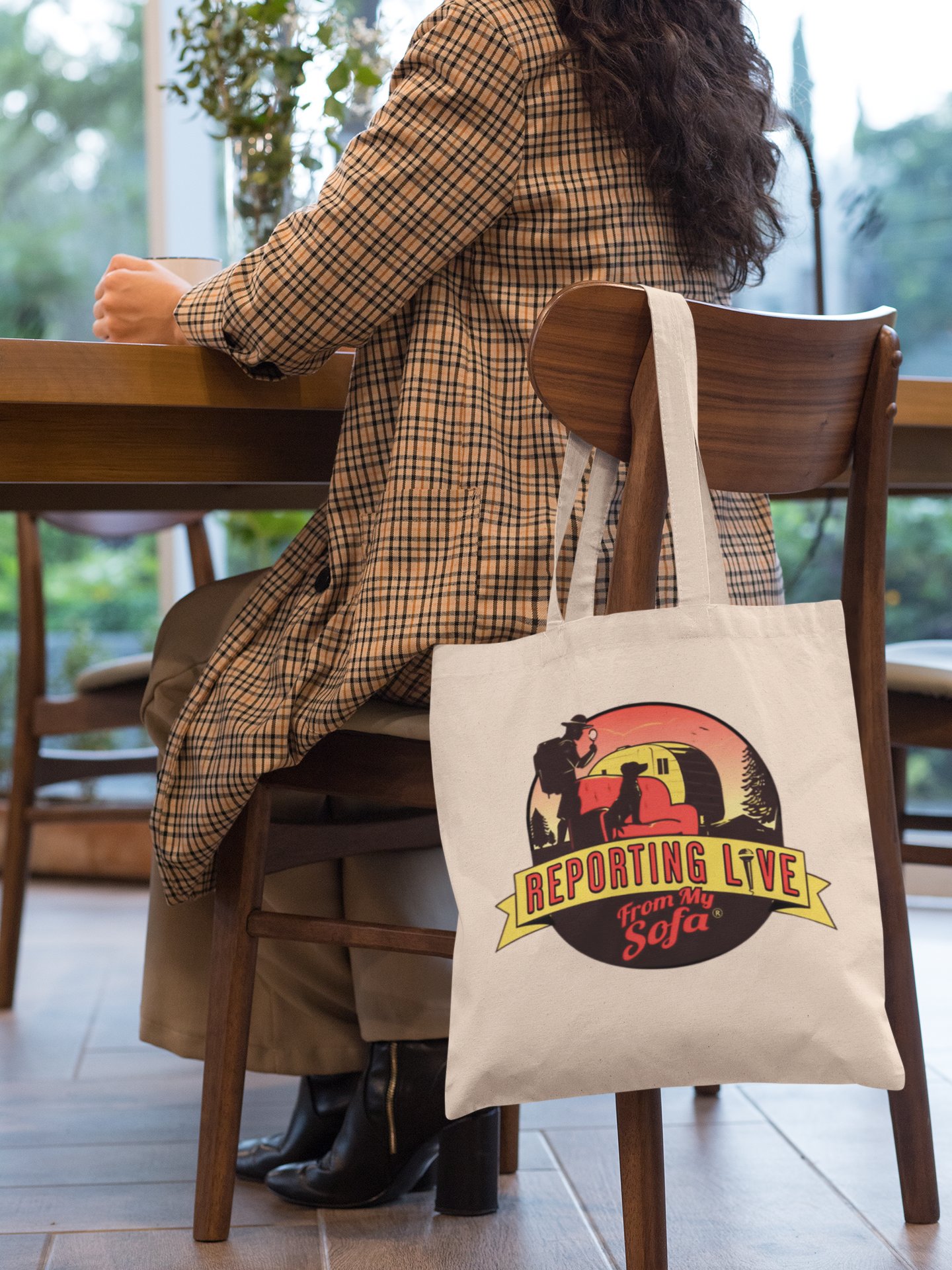 Reporting Live From My Sofa Official Logo Canvas Tote product image (11)