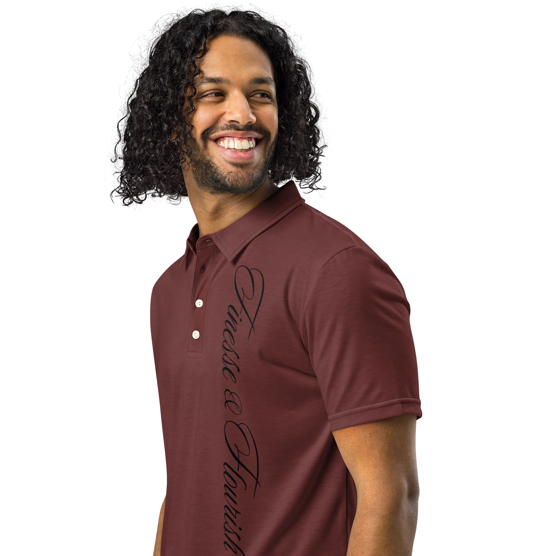 F&F Left Script Slim Fit Polo Shirt (ABRN) product image (2)