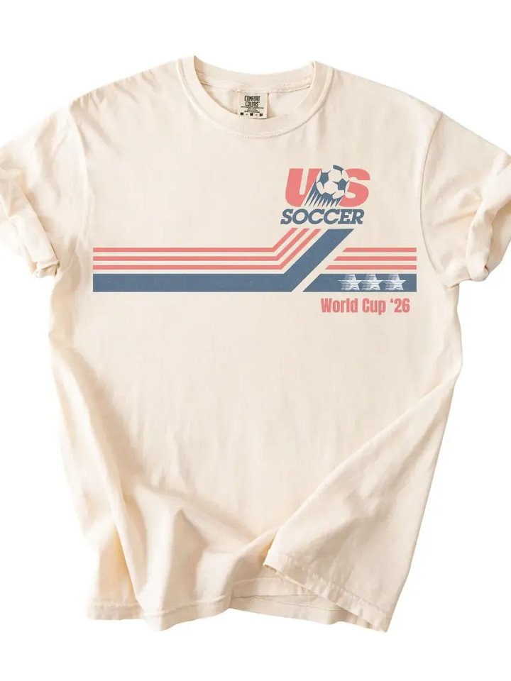Vintage US Soccer World Cup 2026 T-Shirt – Retro Comfort Colors Graphic Tee product image (1)