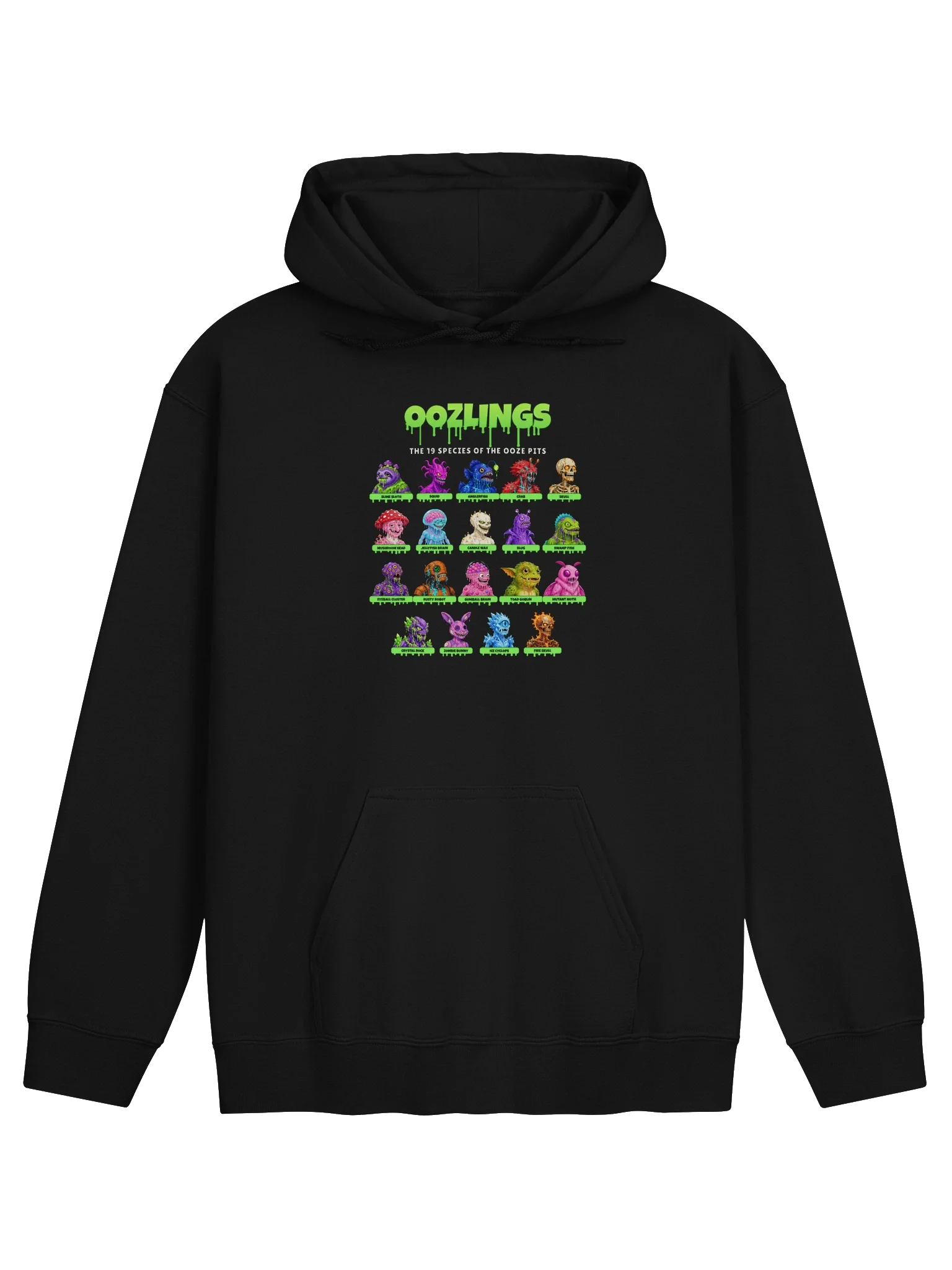 Oozlings Species Lineup Hoodie in Black