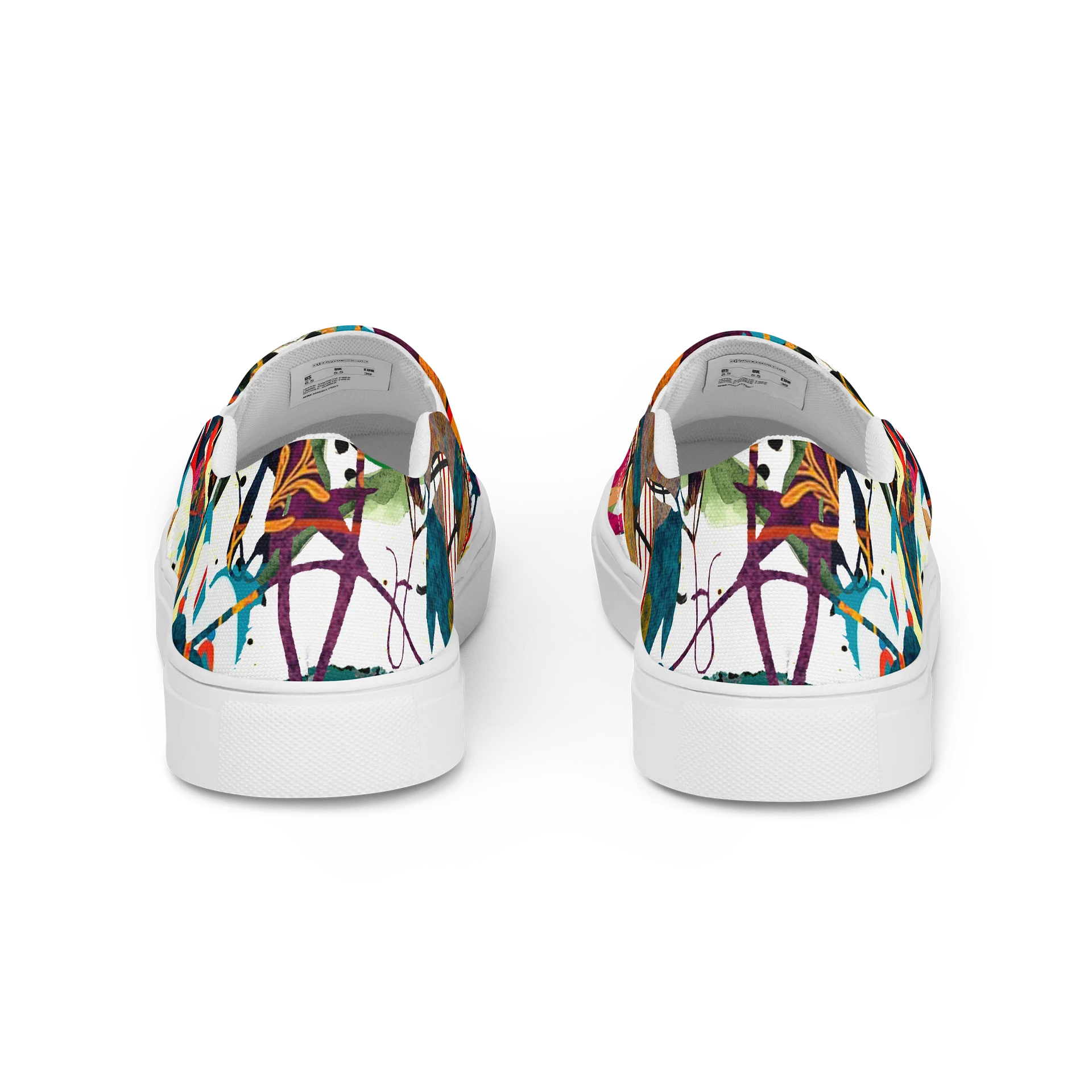 Vibrant Abstract Floral Slip-On Canvas Shoes product image (4)