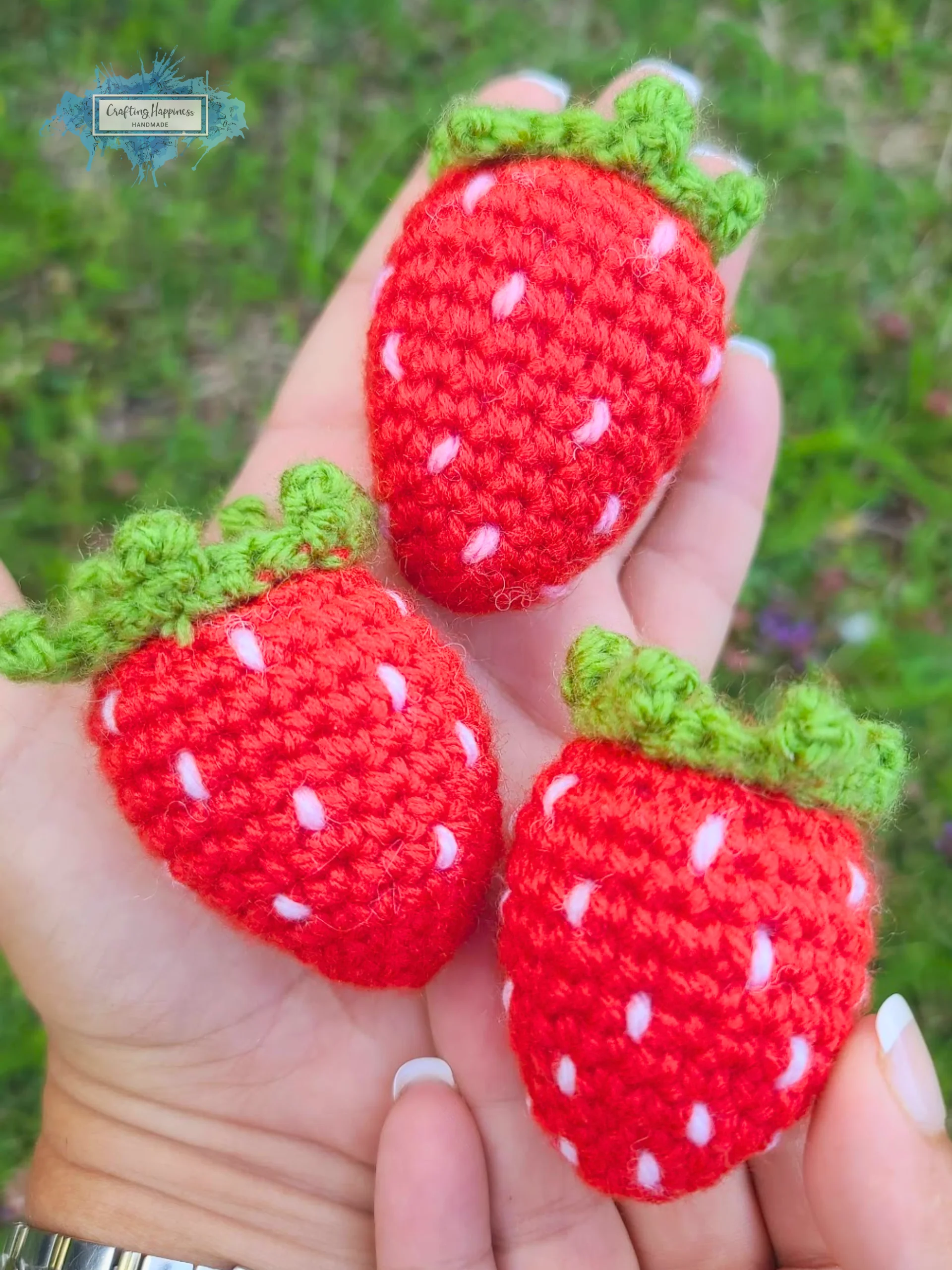 Amigurumi Strawberry Crochet Pattern | Fruit Keychain, Baby Toy (PDF Pattern) product image (3)