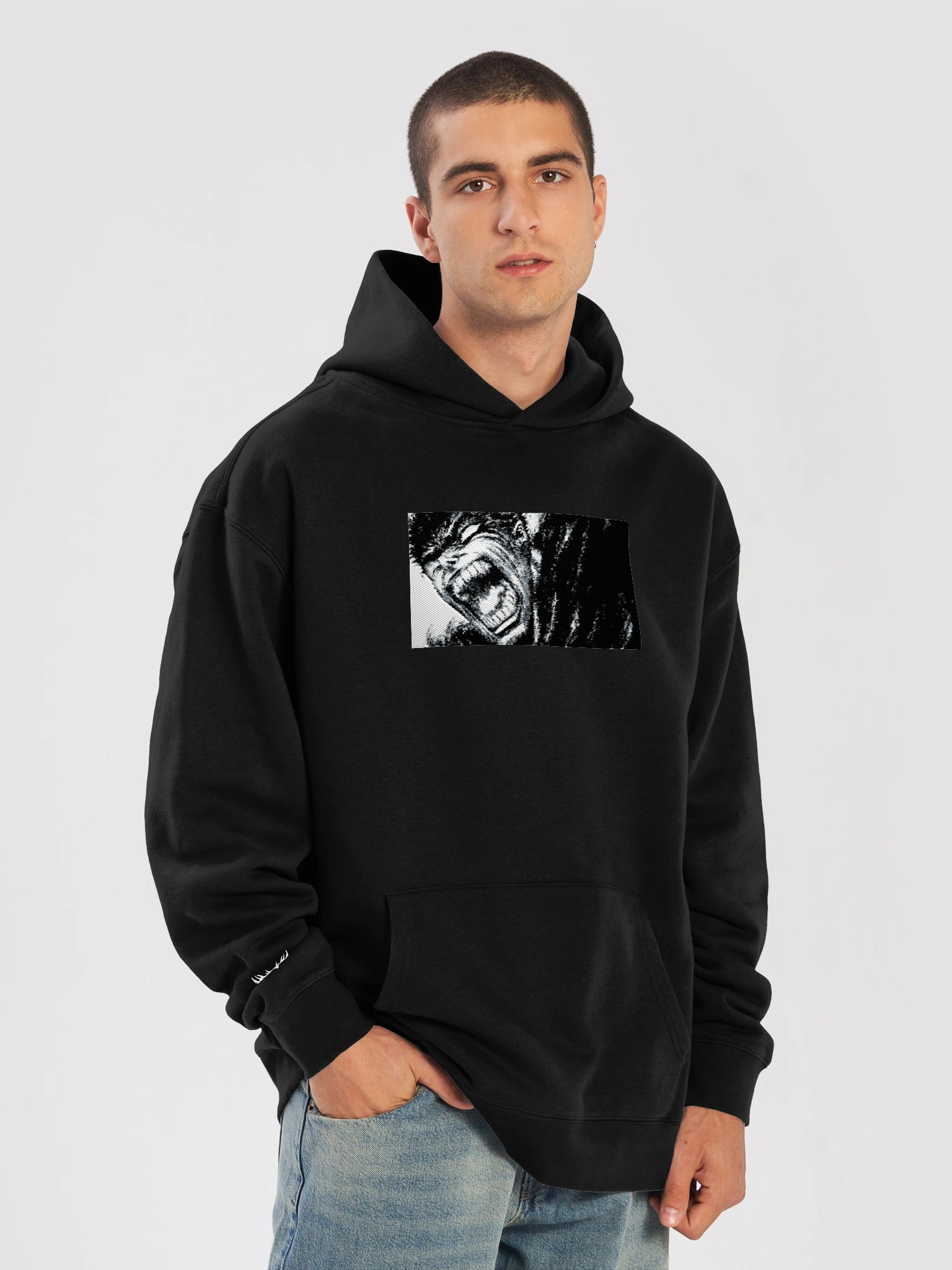🌘 SC x BERSERK // COLLAB | BLACK-SWORDSMAN PREMIUM STREETWEAR HOODIE product image (7)