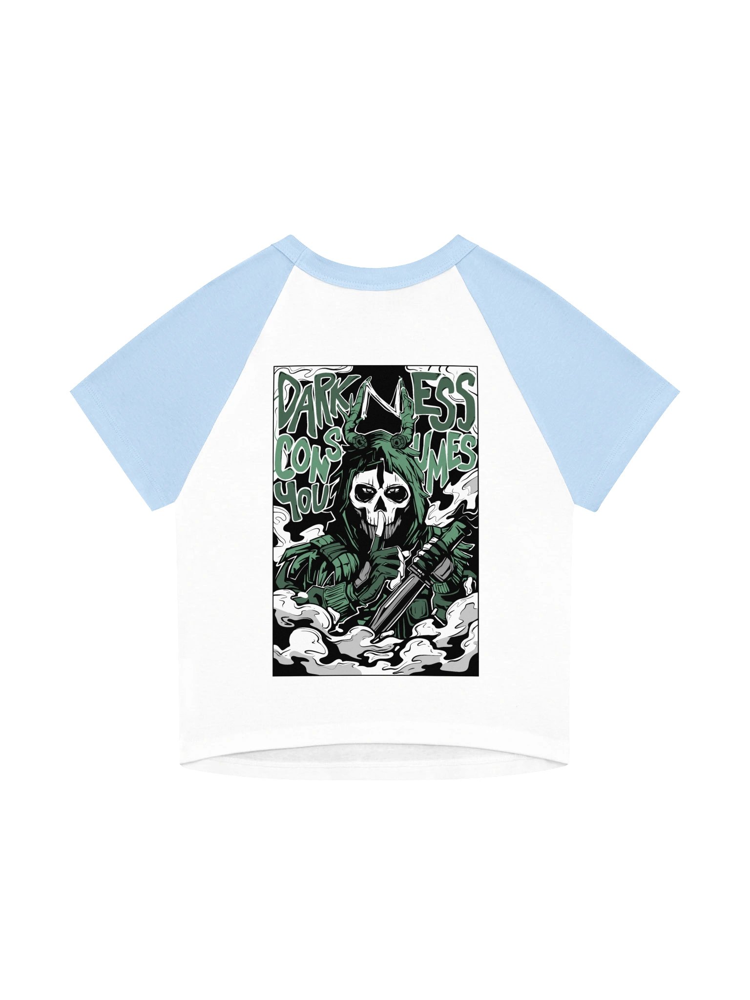 Green Darkness Raglan Baby Tee product image (2)