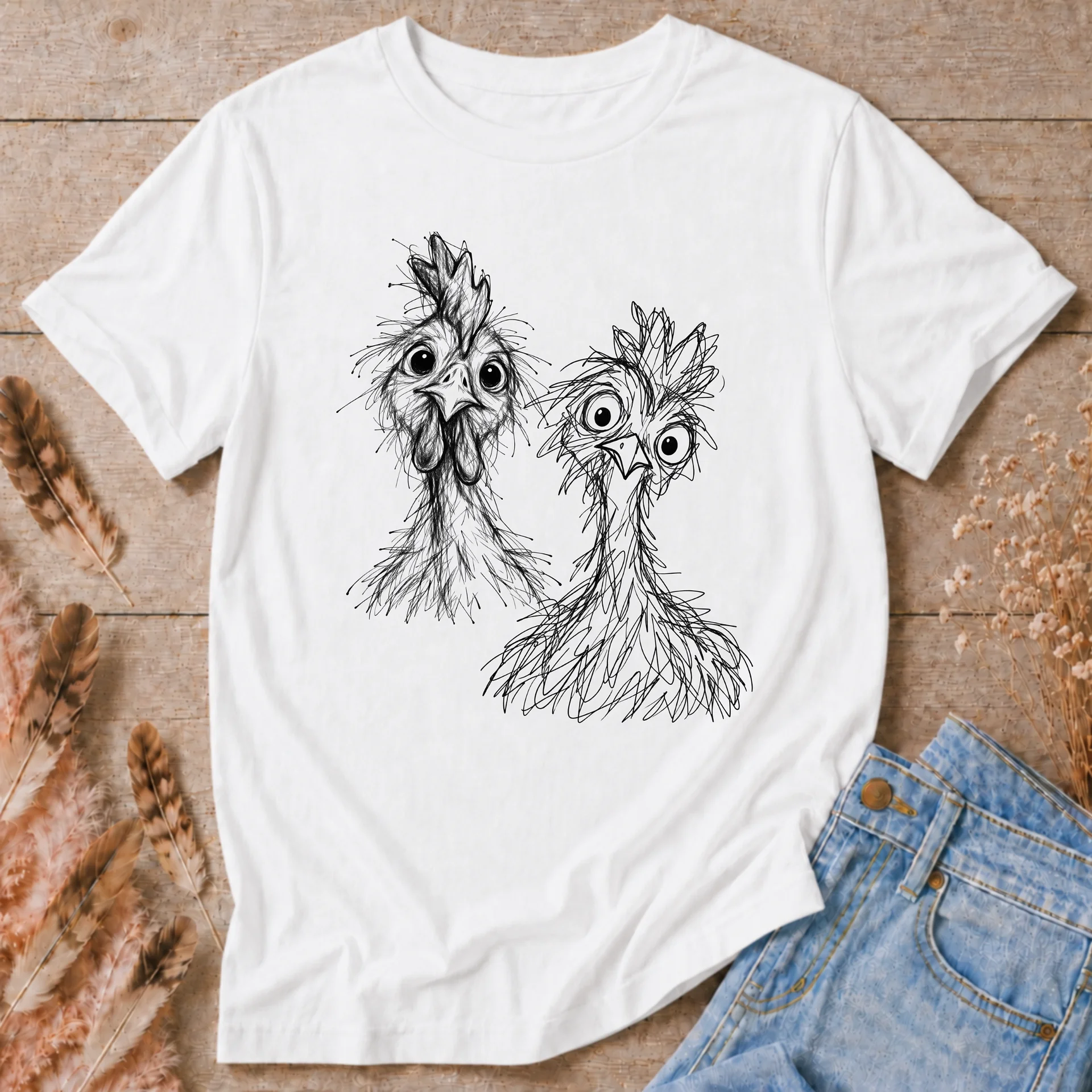 That Feeling You’re Being Watched – Chicken T-Shirt product image (2)