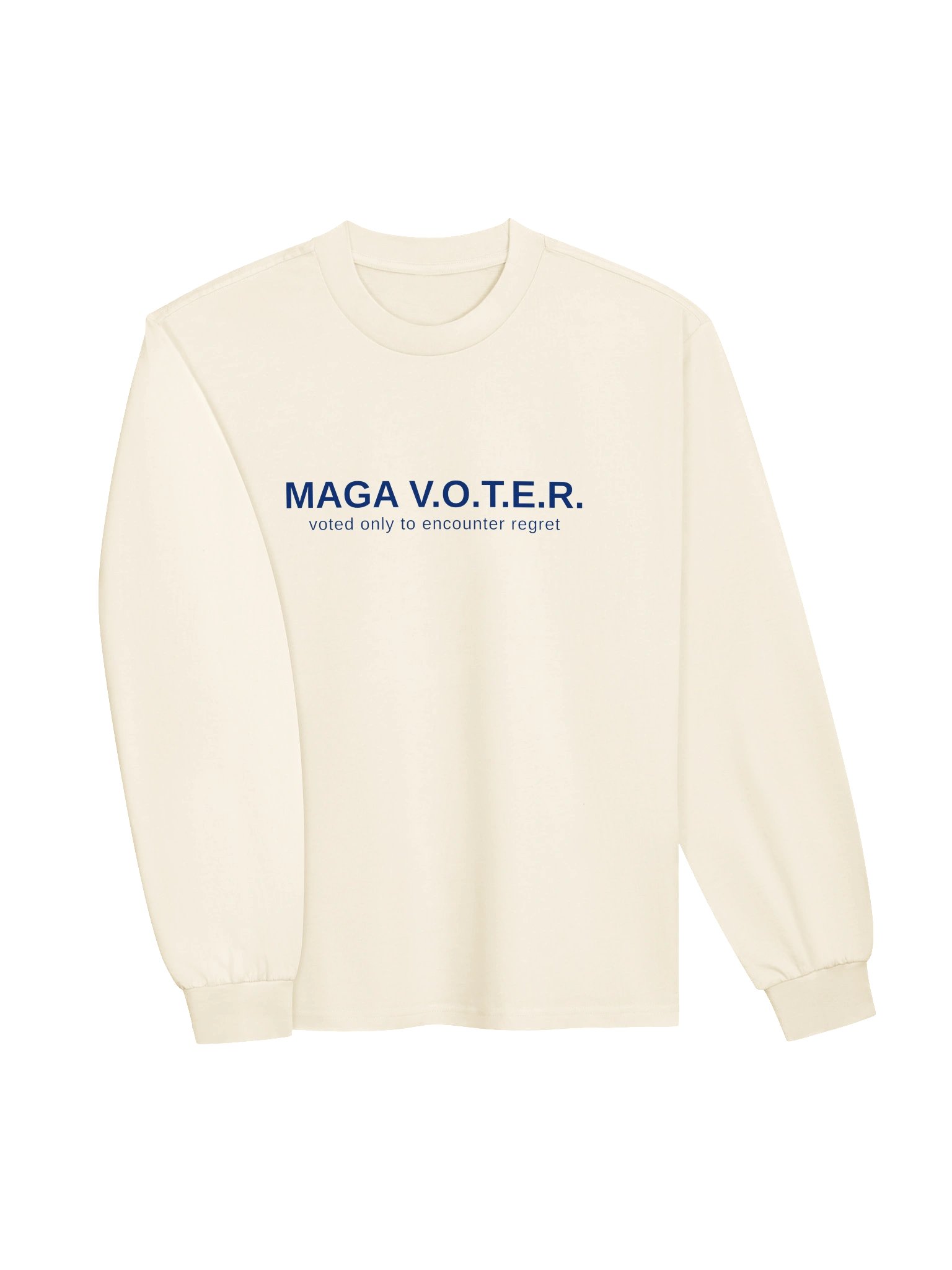 MAGA V.O.T.E.R. — Minimal Tee Long Sleeve (Light Colors) product image (3)