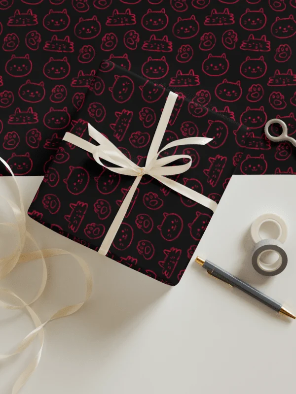 Midnight Kitty Wrap Paper (Set of 3) product image (3)