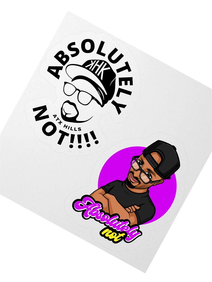 Absolutely Not Kiss Cut Stickers product image (2)