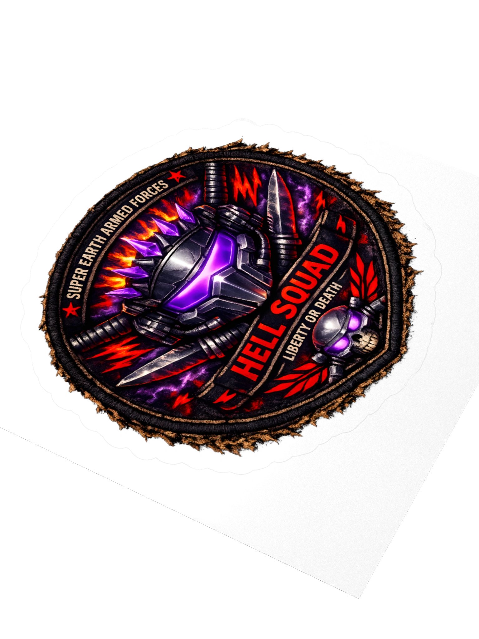 Hell Squad Liberty Or Death Kiss Cut Sticker product image (10)