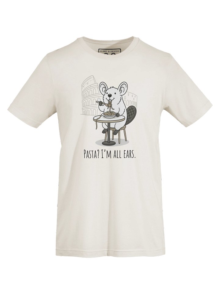 “Pasta? I’m All Ears” – Italian Beaver Cartoon DTG Print | art.4uand.me product image (1)