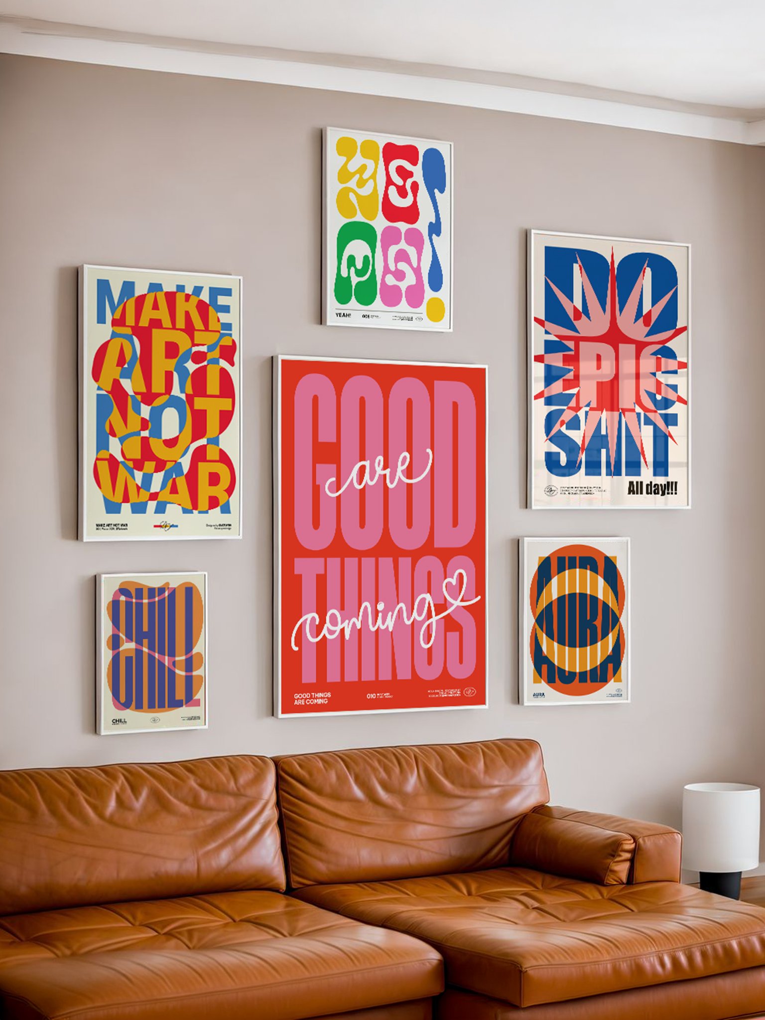 "GOOD THINGS ARE COMING" Typography Framed Poster product image (5)