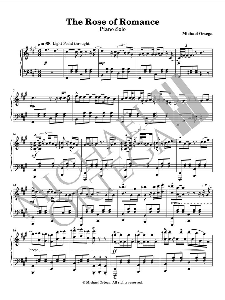 The Rose of Romance (Piano Score) product image (1)