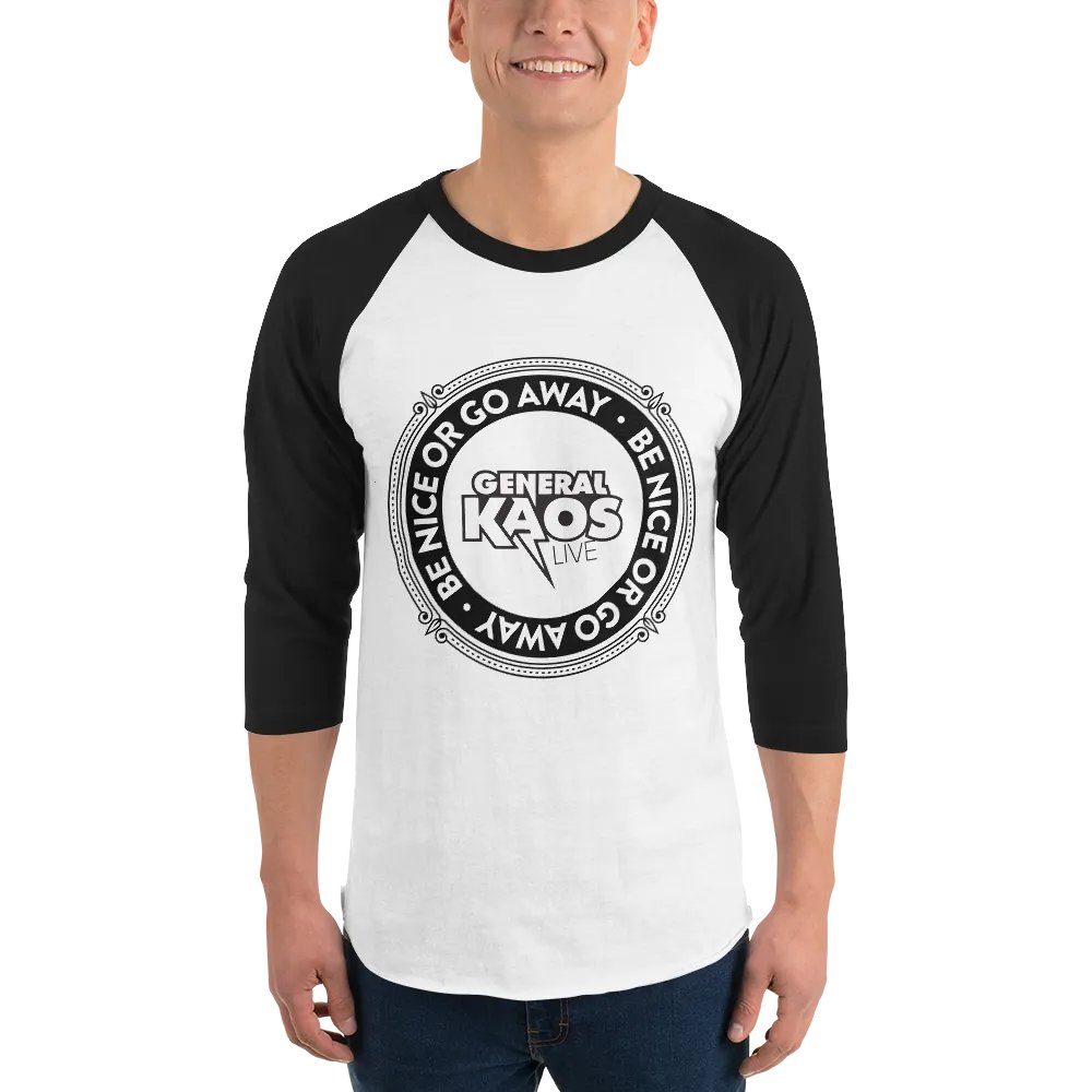 BE NICE (Baseball Tee - DARK LOGO) product image (4)