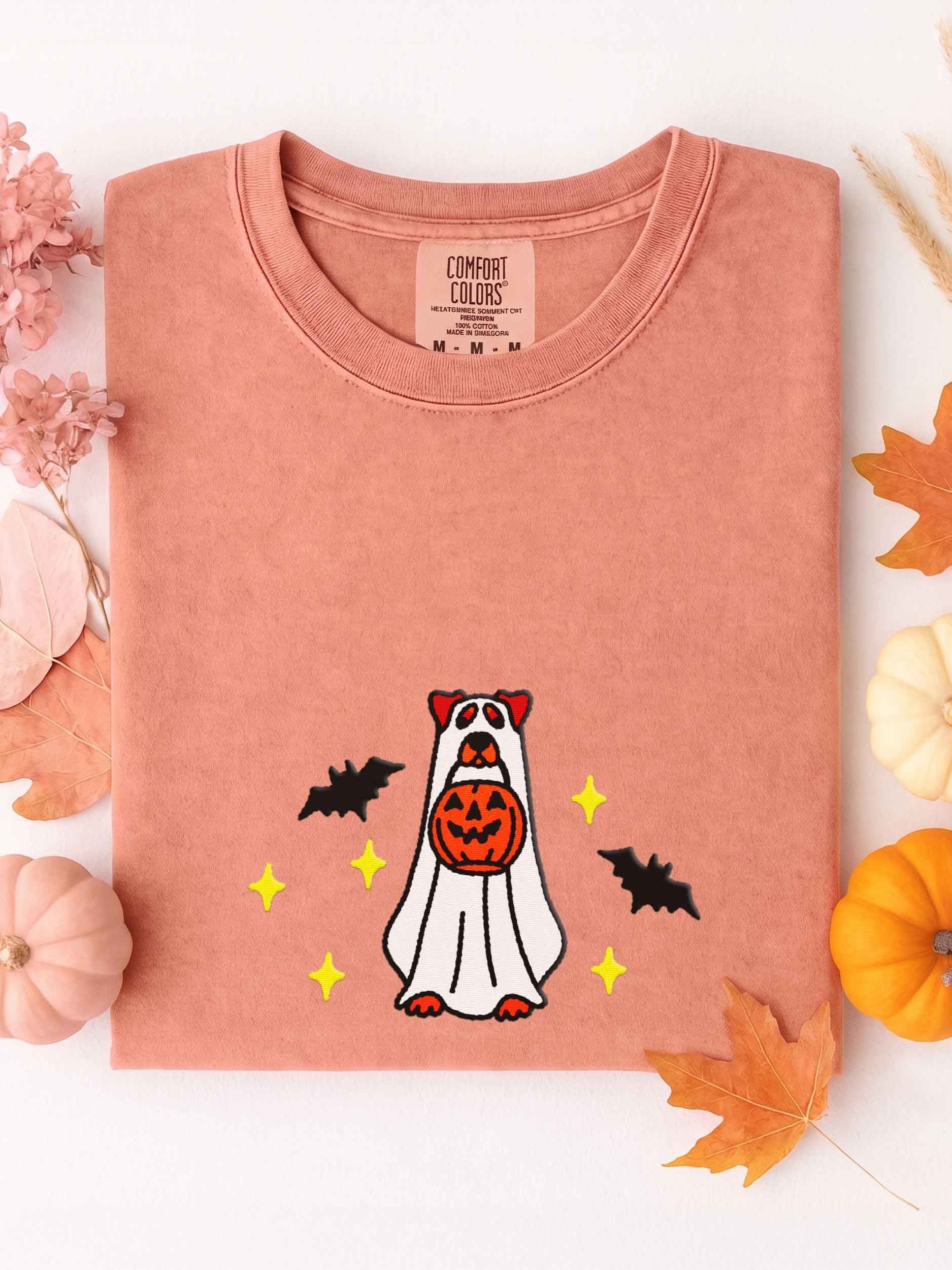 Halloween Doberman Pinscher(Red & Tan) Embroidered T-Shirt product image (1)