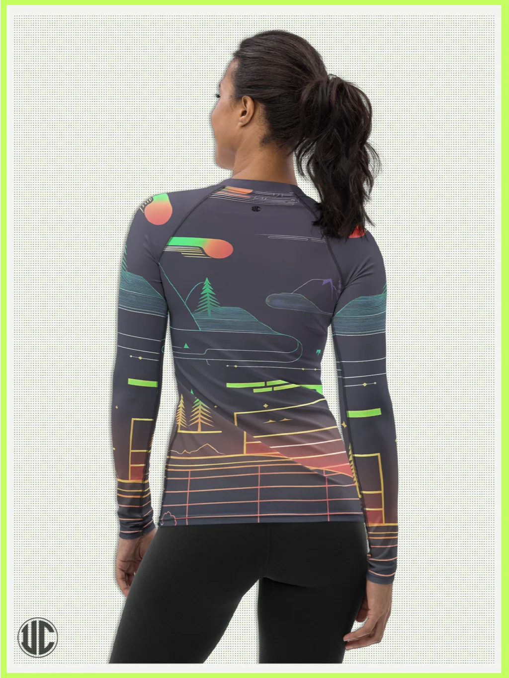 Neon Horizon – Women’s Rash Guard product image (3)