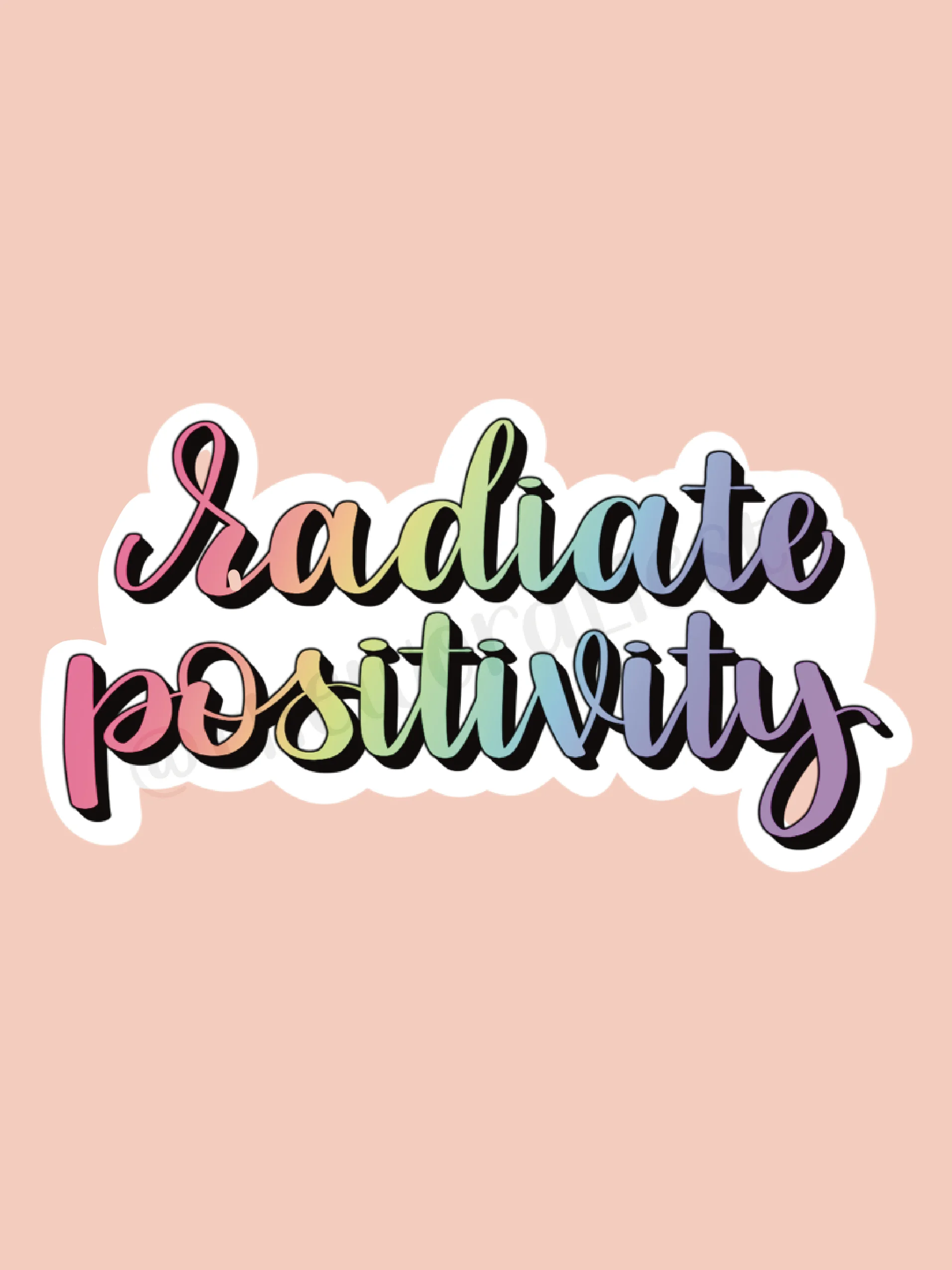 radiate positivity vinyl sticker product image (1)